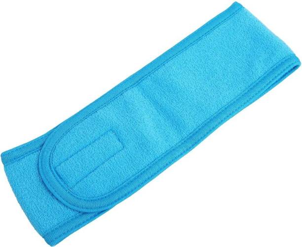 Digital Shoppy Adjustable Wide Hairband Yoga Spa Bath Shower Makeup Wash Face Cosmetic Headband For Women (Blue) Head Band