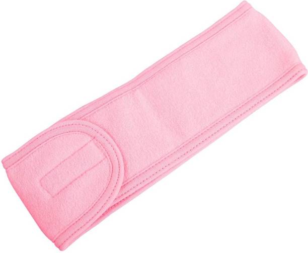 Digital Shoppy Adjustable Wide Hairband Yoga Spa Bath Shower Makeup Wash Face Cosmetic Headband For Women (Light Pink) Head Band