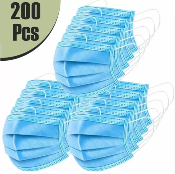Sugero Disposable 3 Ply Pharmaceutical Breathable Surgical Pollution Face Mask with 3 Layer Filtration For Men, Women, Kids with for Comfortable Fit with Bacterial Filtration and Water Resistant SN0008-200 SN0008-200 Surgical Mask With Melt Blown Fabric Layer (Blue, Free Size, Pack of 200, 3 Ply Surgical Mask With Melt Blown Fabric Layer Surgical Mask With Melt Blown Fabric Layer
