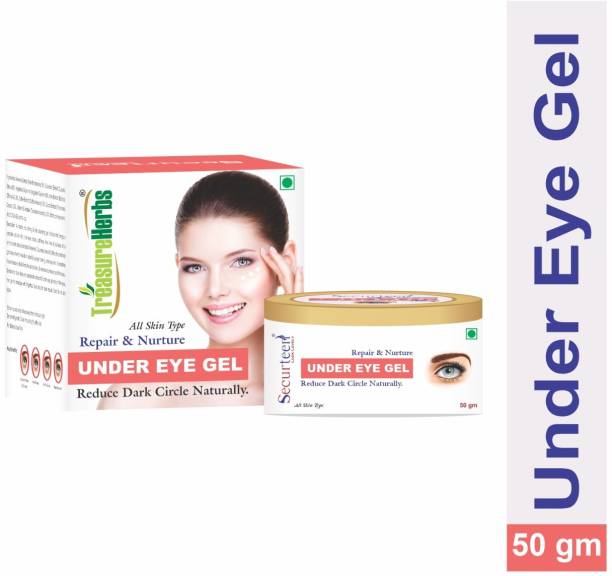 TreasureHerbs Under Eye Cream Gel for Dark Circles, Puffy Eyes, Wrinkles & Removal