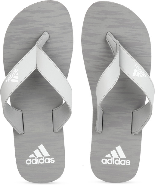 grey adidas flip flops