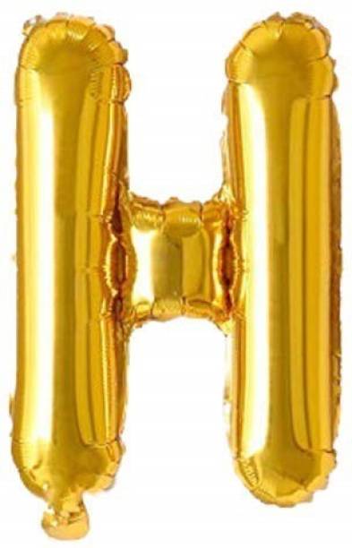 Fewzen Printed Gold Foil Letter Balloon Party Decoration (Alphabet H) Letter Balloon