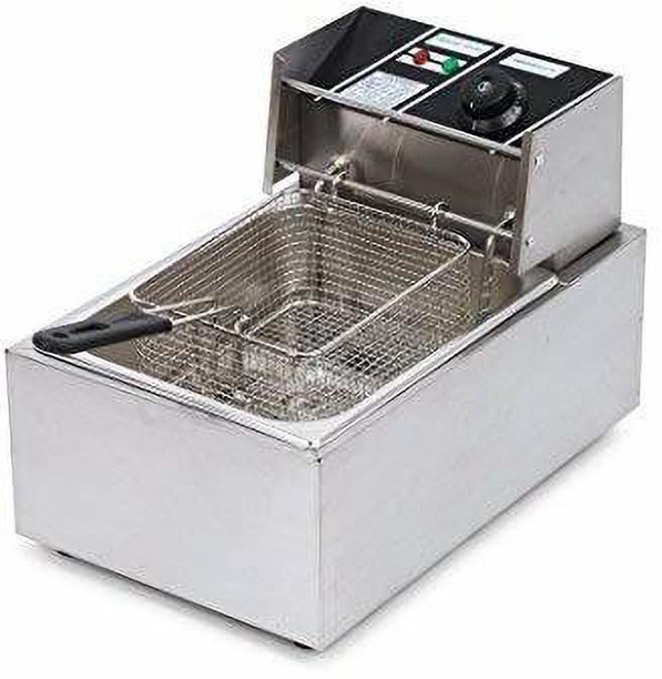Easy to Clean Deep Fryer Electric Deep Fryer with Basket Oil Filtration with Timers and Thermostats Professional Grade Stainless Steel 12.5QT/11.8L,Single Tank 