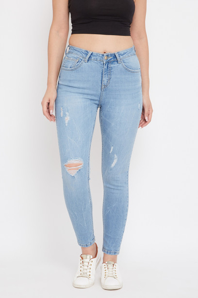 blue ripped jeans