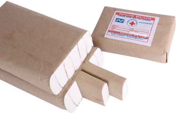 NIVISPLUS Cotton Roll Bandage 15cm x 4mtr [12 Rolls in Pkt ] 40TPI Gauze Medical Dressing