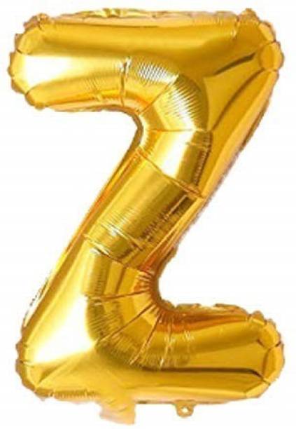 Fewzen Printed Gold Foil Letter Balloon Party Decoration (Alphabet Z) Letter Balloon