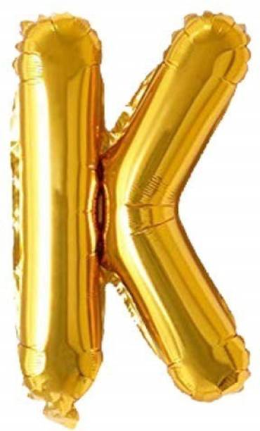 Fewzen Printed Gold Foil Letter Balloon Party Decoration (Alphabet K) Letter Balloon
