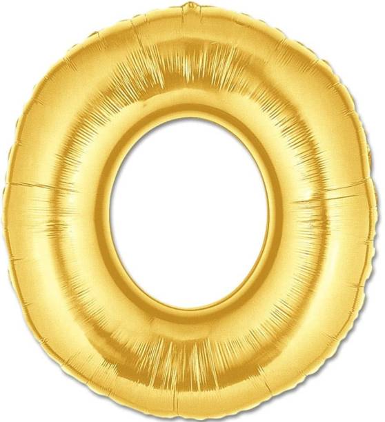 Fewzen Solid Gold Foil Letter Balloon Party Decoration (Alphabet O) Letter Balloon