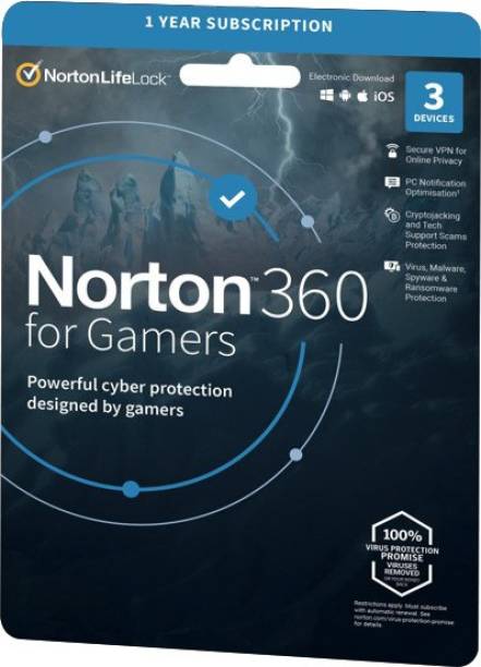 Norton 360 for Gamers 2021 + Total Security for 3 Devic...