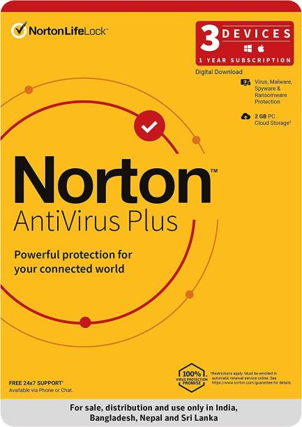 Norton 3 User PC 1 Year Anti-virus (Email Delivery - No...