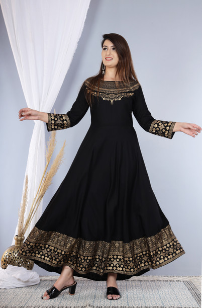 simple black frock suit