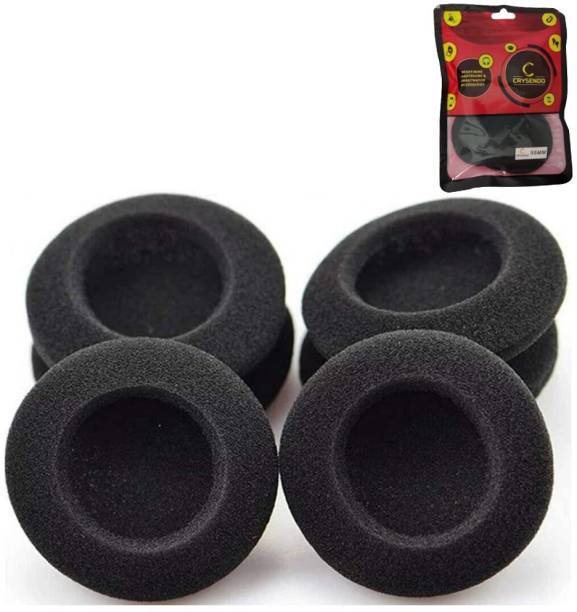 Crysendo Black Foam Sponge Earbud Eartips Cushion Pads for Headphone Pack Of 6Pcs Size 55mm Over The Ear Headphone Cushion