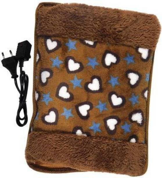 WAFCO Classic Velvet Pocket Electric Heating Gel Bag With Fur Cordless electric Electrical 1 L Hot Water Bag