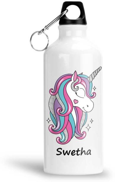 Furnish Fantasy Unicorn Aluminium 750ml Water Bottle-Best Happy Birthday, Return Gift, Swetha 750 ml Sipper