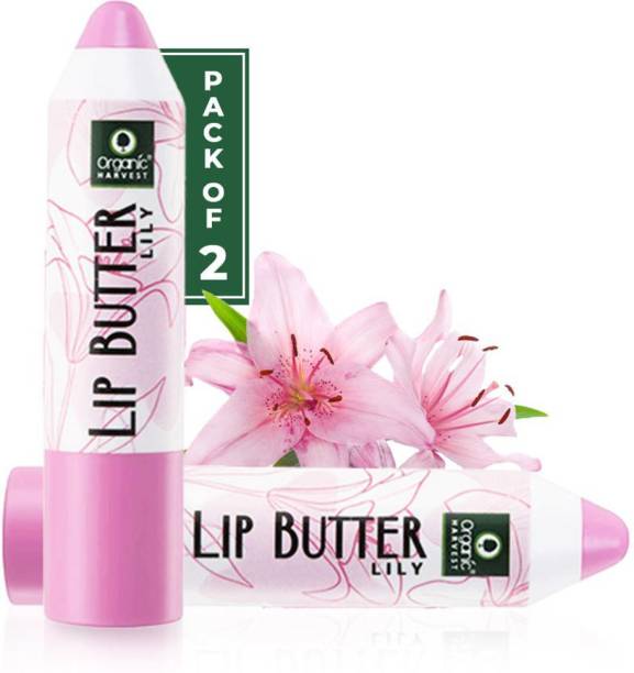 Organic Harvest Lily Lip Butter Enriched with Vitamin E & Benefits Of Mango Butter, for Dark Lips to Lighten, Lip Care for Dry & Chapped Lips, 100% Organic, for Girls & Women Lily