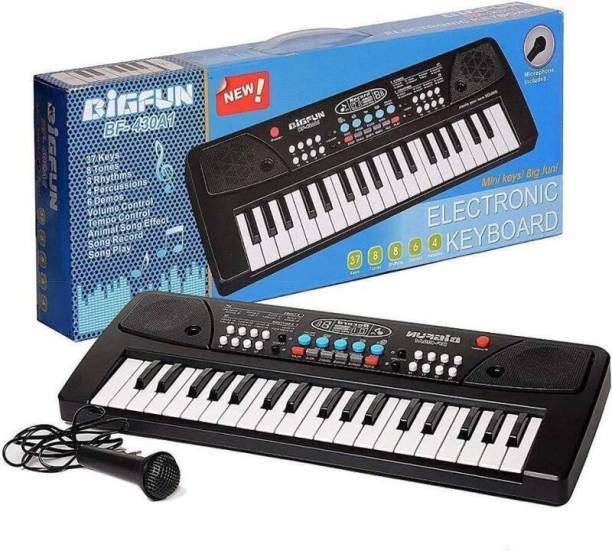 SAMENTERPRISE A-02 37 Key Piano Keyboard Toy for Kids with Mic Dc Power Option Recording Charger not Included Best Birthday Gift for Boys and Girls Musical Instruments Keyboard Music Latest Piano Analog Portable Keyboard Analog Portable Keyboard Analog Portable Keyboard