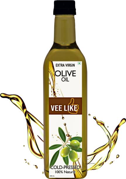VEE LIKE Extra Virgin Olive Oil - Cold Pressed, Pure & Natural. For Cooking, Eating, Skin & Hair Olive Oil PET Bottle
