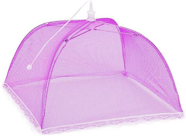 DeoDap Food Covers Mesh Net Kitchen Umbrella Practical Home Using Food Cover (Multicolor) 15 inch Lid