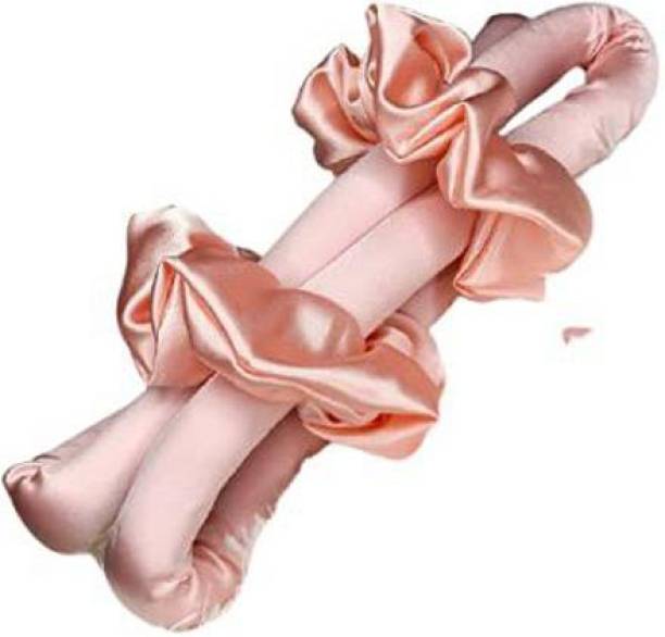 Maa shopping Silk curling ribbon, heatless hair curling set with2 Scrunchies, silk satin curler ribbon set, heatless curls(pack of 1) (pink) Hair Curler