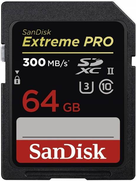 SanDisk Extreme Pro 64 GB SDXC UHS-I Card Class 10 300 Mbps Memory Card