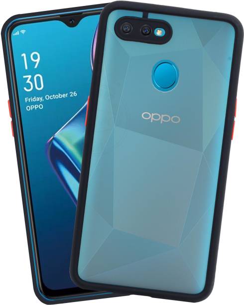 VAKIBO Back Cover for Oppo A12, Oppo A11K, Oppo A7, Oppo A5s, Smoke Frosted Back Case With Camera Protection Ring
