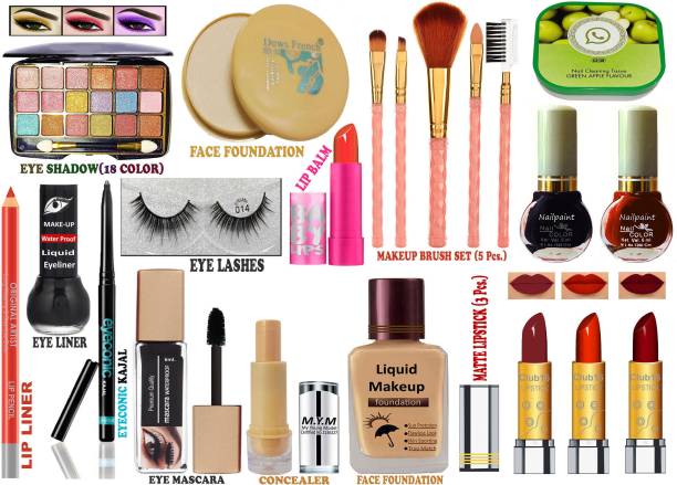 CLUB 16 Makeup Kit for Trend Setting Makeup Look. Kit of 21 Makeup Items AXR49