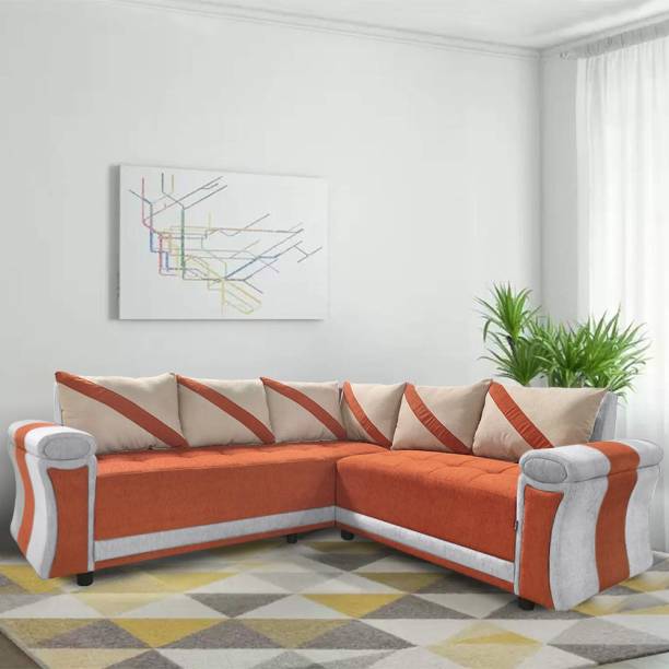 ELTOP Lifestyle L-Shape Fabric 6 Seater  Sofa