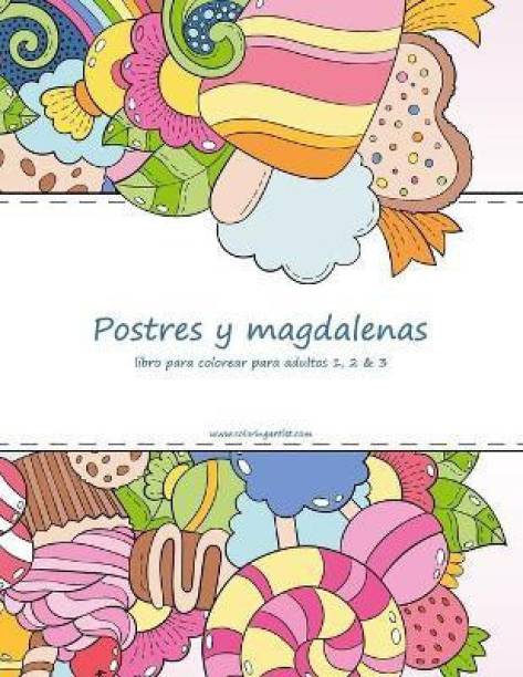 Postres y magdalenas libro para colorear para adultos 1...