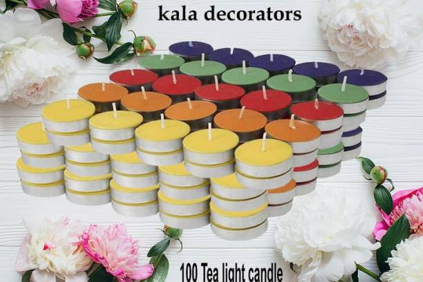 Kala Decorators Pack of 100 Unscented Tealight Candles, Daily Use, MultiPurpose, Birthday, Festive, HomeDeco Candle