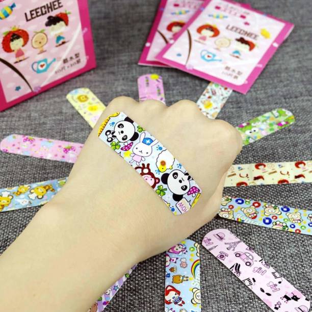 Newvent Cute Cartoon Band-Aid For Wound | Cute Printed Cartoon Waterproof Band Aid Adhesive First Aid Emergency Bandage Kit For Kids/Children (Pack Of 120) Crepe Bandage