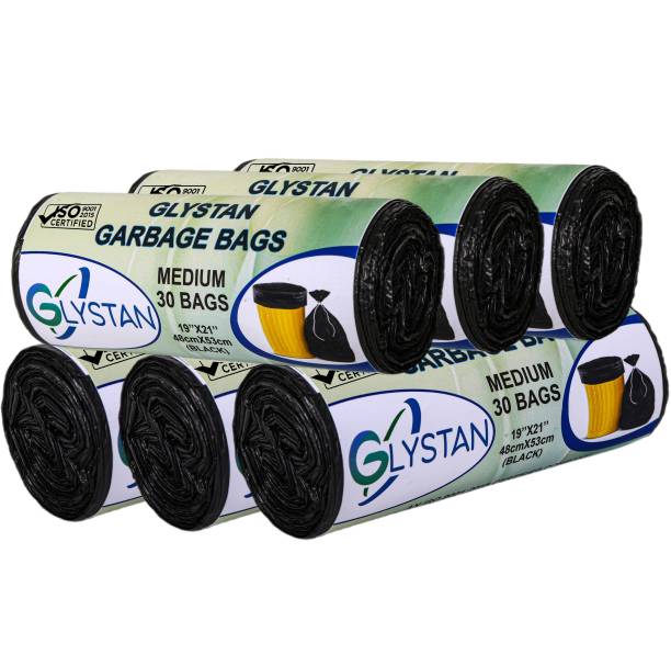 GLYSTAN GARBAGE BAG 19*21 (180 BAG) Medium 15 L Garbage Bag