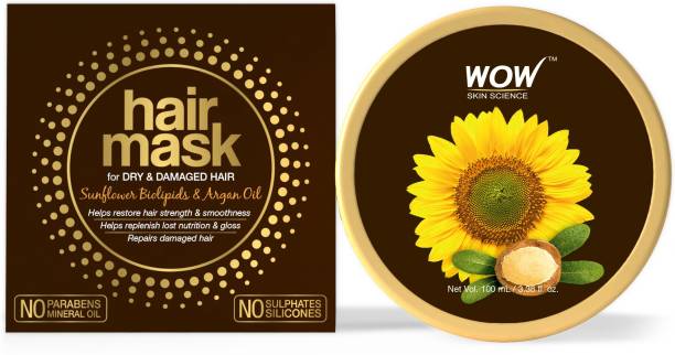 WOW SKIN SCIENCE Hair Mask for Dry & Damaged Hair - No Parabens, Sulphates, Mineral Oil & Silicones - 100mL