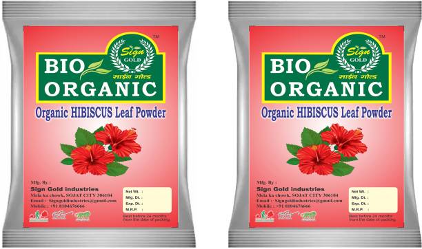 sign gold Organic Hibiscus Powder For Hair Care, Skin Care & Face Pack | 100% Pure Hibiscus Powder for Hair Growth (200 g)