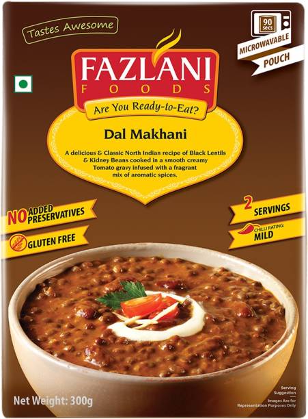 FAZLANI FOODS by Fazlani Exports Pvt limited Dal Makhani (Black Gram Lentils) Curry, (Pack of 2, 250gm each) 500 g
