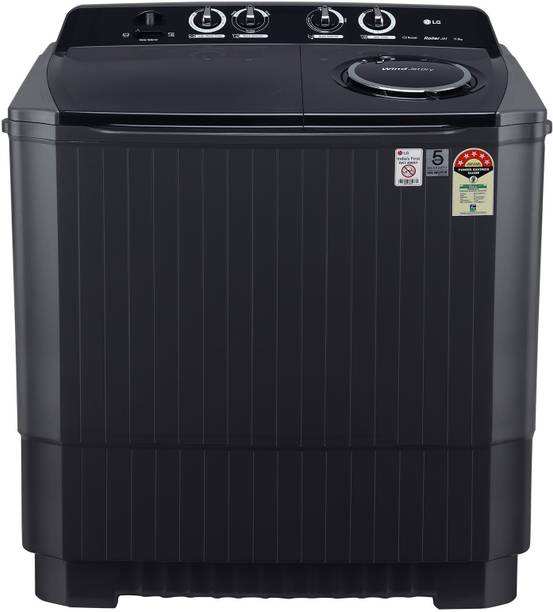 LG 11 kg with Roller Jet Pulsator, Soak and Smart Filter Semi Automatic Top Load Washing Machine Black