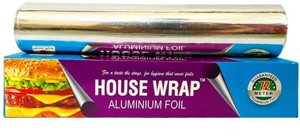 HOUSE WRAP Kitchen Essentials 72 Meter Aluminium Foil 11 Microns Foil Paper (Pack of 1) Aluminium Foil