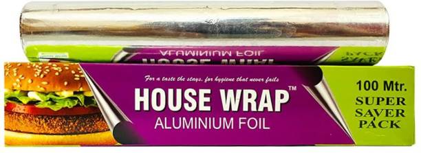 HOUSE WRAP 100 m Net Guaranteed Aluminium Foil Paper for Food Packing 11 Micron Thick Aluminium Foil
