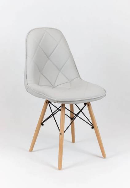 Finch Fox Eames Replica Cushion Dining Chair In Light Gray Color For Cafe Chair , Side Chair , Accent Chair Engineered Wood Living Room Chair