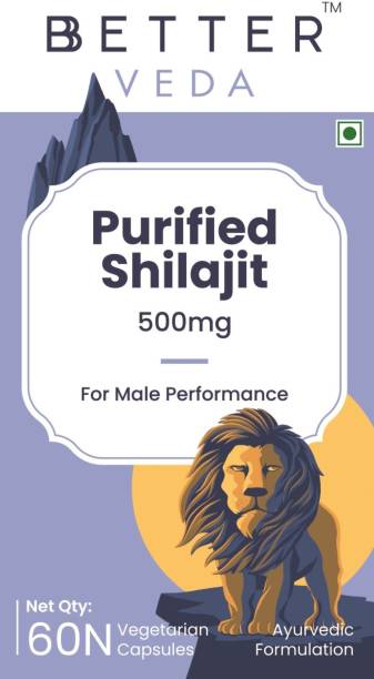 BBETTER Purified Shilajit 500mg (60 Veg Capsules)