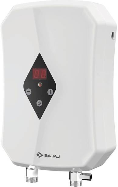 BAJAJ Tankless Instant Water Geyser (BAJAJ FLASHY 3 KW Slim Digital Temperature Geyser, White)