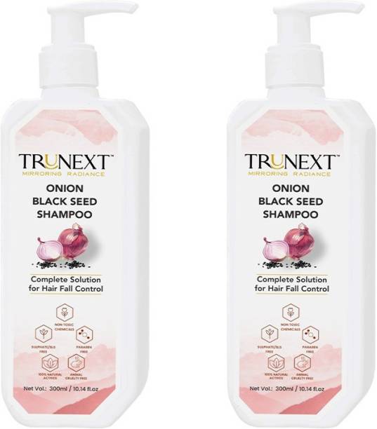 TRUNEXT Onion Black Seed Shampoo for Hair Growth and Hair Fall Control, pack of 2