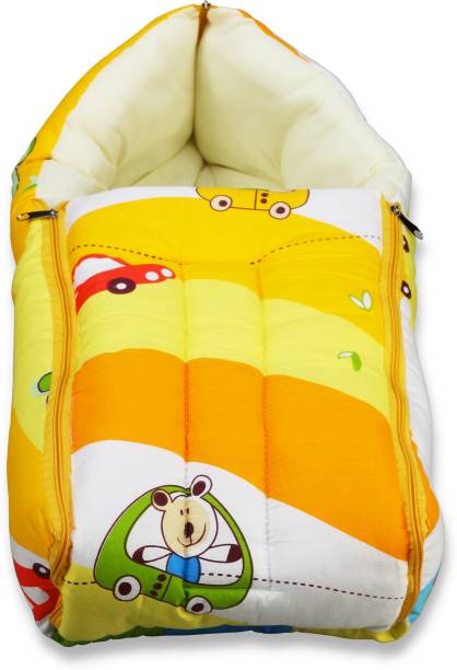LuvLap 3 in 1 Baby Sleeping Bag and Carry Nest, Cotton Bed Cum Infant Portable Bassinet Sleeping Bag