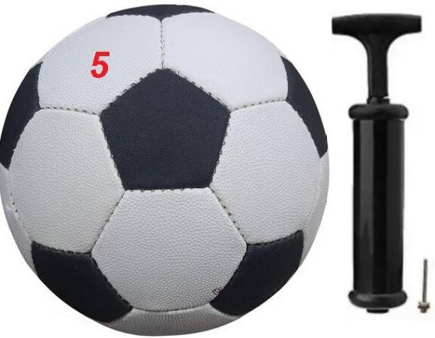 MRS Rugby Solid Synthetic Football With Air Pump Football Kit Size 5 (Pack of 2, Multicolor) Football Kit