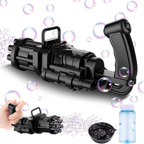 Bloomingworld toys 8-Hole Electric Bubbles Gun for Toddlers Toys, Including Batteries Guns & Darts