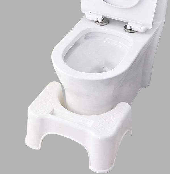 COROFFY COROFFY Dr's Advise Perfect Posture Plastic Squat Potty Step Stool for Western Toilet Scientific Angle, Anti-Slip, Anti-Constipation, 21 cm Height (White) Stool