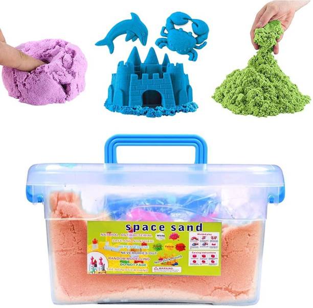 Sarjak Kinetic sand for kids with mould clay for children different mould inside 1kg with box Art Clay