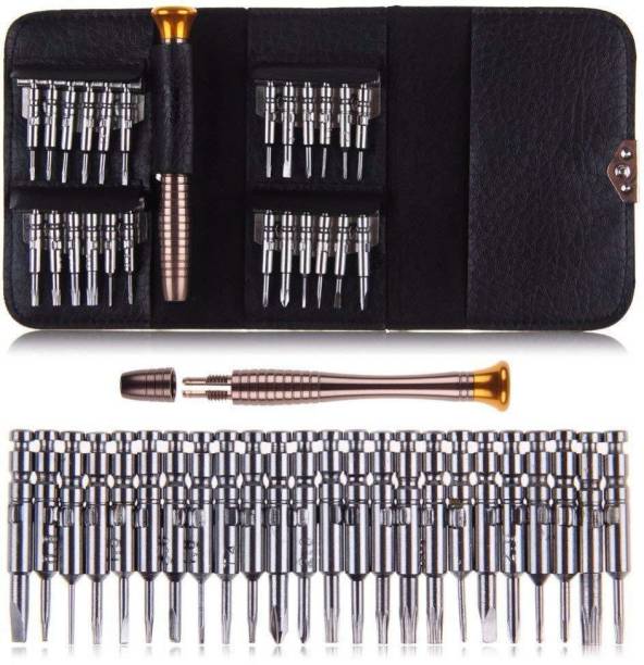 Oaykay 25 in 1 Pocket Repair Tool Kit for Cell Phone Laptop MP3 Camera TV and Other Electronic Devices Standard Screwdriver Set (Pack of 25) heavy duty Precision Screwdriver Set