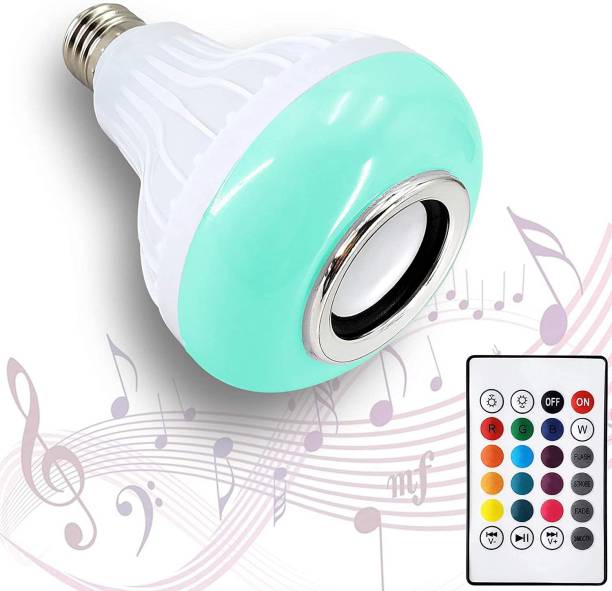 Webilla LED Wireless Light Bulb Speaker, RGB Smart Music Bulb, E27 Base Color Changing with Remote Control for Party Compatible with All Bluetooth Devices Smart Bulb