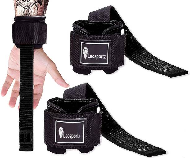 Leosportz weight lifting wrist support with long straps Gym & Fitness Gloves