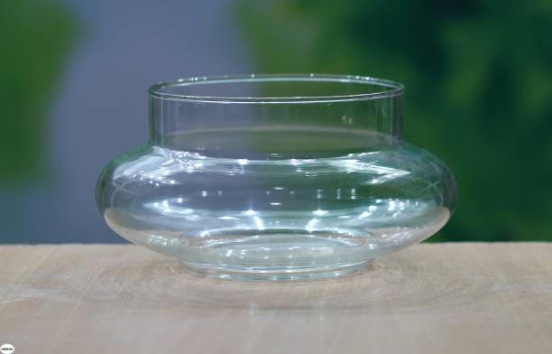 Glorious Glass Bamboo JAR/Candy JAR/Glass Pot/JAR (4") Glass Vase (4.72 inch, White) Glass Vase